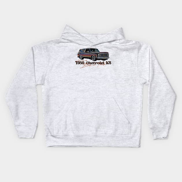 Customized 1980 Chevrolet K5 Blazer Truck Kids Hoodie by Gestalt Imagery